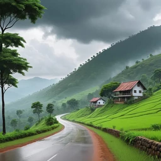 Scenic Image Hill Side